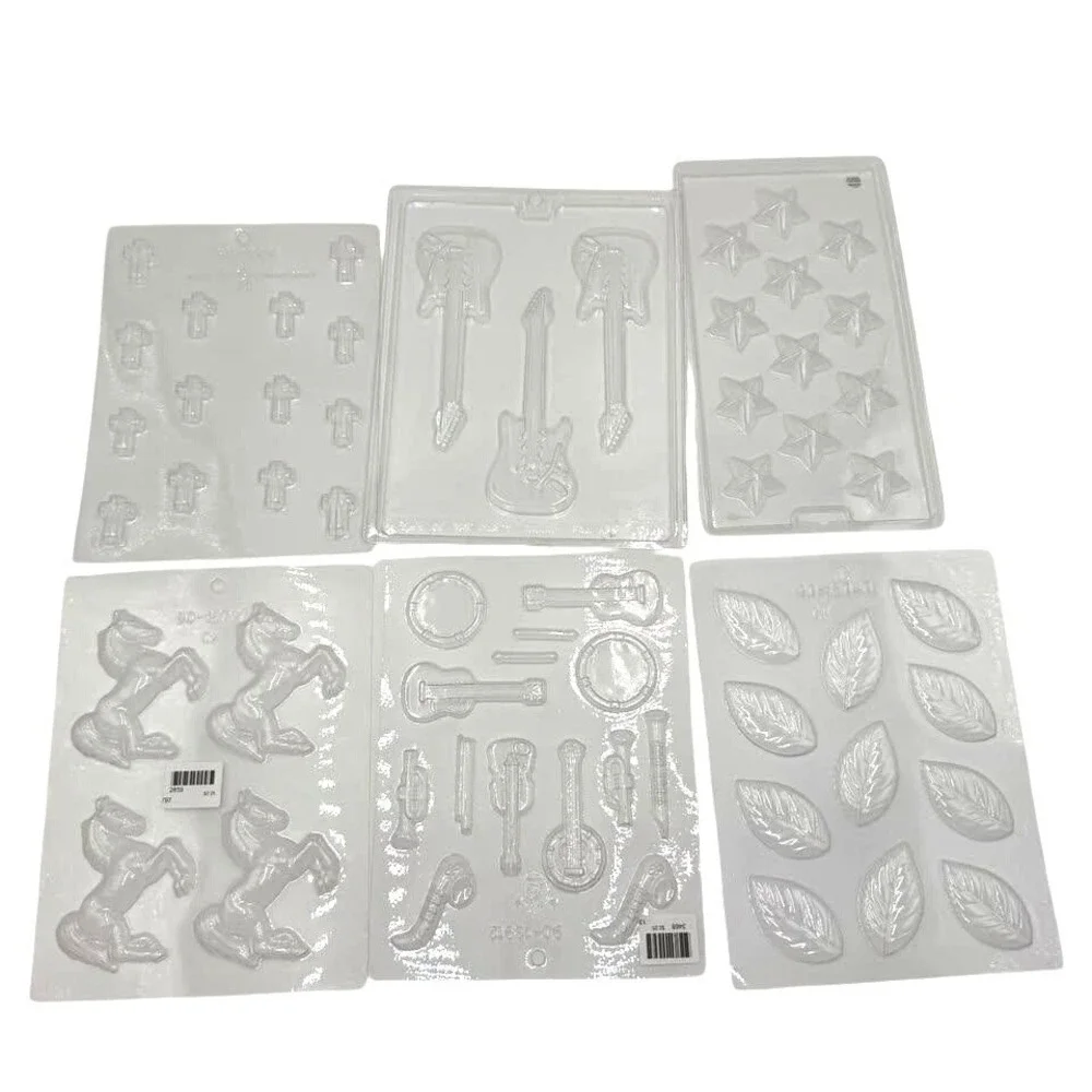 Wilton Life of‎ the Party Candy Chocolate Mold Lot of 30 Clear White Vintage